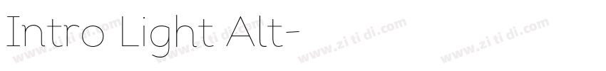 Intro Light Alt字体转换